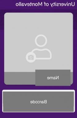GET App Digital Payment screen with University of Montevallo, Student Name and Barcode to complete payment.